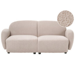 Beliani Sofa 3 Seater Jule Boucle Beige - thumbnail 1