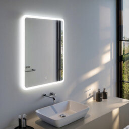 Fino Stone Catolico Rectangular Led Bathroom Mirror 60X80Cm - thumbnail 2