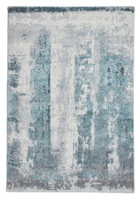 Ivory/blue Rug, Handmade Abstract Rug, Modern Stylish Rug For Bedroom, Living Room, & Dining Room-160Cm X 220Cm - image 1