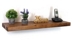 "Moderix Wooden Reclaimed Floating Shelf 9"" 220mm - Colour Medium Oak - Length 180Cm" - thumbnail 1