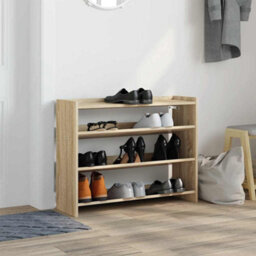 Berkfield Shoe Rack Sonoma Oak 80X25X61.5 Cm Engineered Wood - thumbnail 3