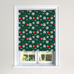 Lister Cartwright Football Blackout Roller Blinds  Easy Fit Child Safety For Kids (Dark Green, 150 Cm Width X 140 Cm Drop) - thumbnail 1