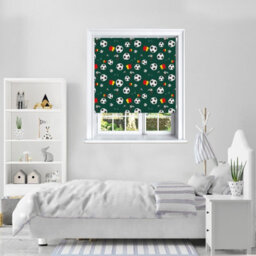 Lister Cartwright Football Blackout Roller Blinds  Easy Fit Child Safety For Kids (Dark Green, 150 Cm Width X 140 Cm Drop) - thumbnail 2