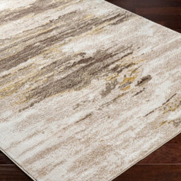 Livabliss San Francisco-Abstract Brown Taupe Yellow Modern Marble Living Dining Bedroom Rug 120 X 170 Cm Easy Care, Non Shedding - thumbnail 6