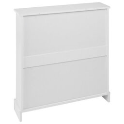 Wyld And Coco Modern White 2-Compartment Shoe Storage Cabinet For Hallway, W76 X D19 X H80Cm - thumbnail 6