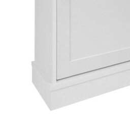 Wyld And Coco Modern White 2-Compartment Shoe Storage Cabinet For Hallway, W76 X D19 X H80Cm - thumbnail 9