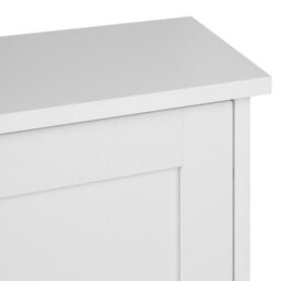 Wyld And Coco Modern White 2-Compartment Shoe Storage Cabinet For Hallway, W76 X D19 X H80Cm - thumbnail 8