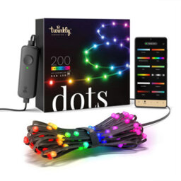 Twinkly Dots App-Controlled Flexible Led Light String With 200 Rgb (16 Million Colours) 10M Black Wire In/outdoor Smart Home Light - thumbnail 2