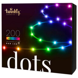 Twinkly Dots App-Controlled Flexible Led Light String With 200 Rgb (16 Million Colours) 10M Black Wire In/outdoor Smart Home Light - thumbnail 1