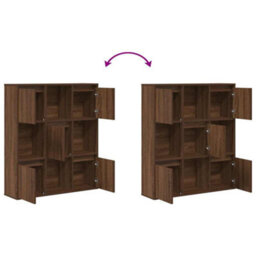 Berkfield Durable Bookcase Brown Oak 89X24X101.5 Cm Engineered Wood - thumbnail 7