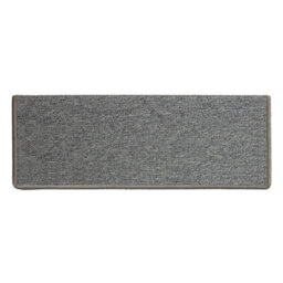 Floordirekt London Self Adhesive Edged Hard Wearing Carpet Stair Tread Mat For Indoor Stairs Rectangular Light Grey 23.5 X 65 Cm - thumbnail 1