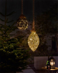 Netagon Luxform Lighting Indoor & Outdoor Battery Operated Hemp Rope Light With Pine Cones - thumbnail 2