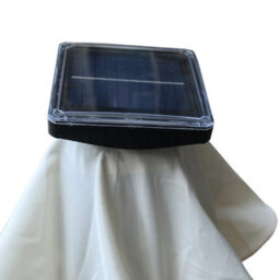 Rinse Bathrooms Cream Garden Parasol With Solar Powered Lights With Tilt And Crank Handle Outdoor Patio Umbrella Mechanism 2.5M - thumbnail 4