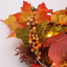 Darphe 6Ft Thanksgiving Decoration Simulation Sunflower Autumn Wreath Vine Hanging With Led Lights - thumbnail 8
