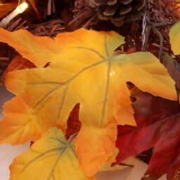Darphe 6Ft Thanksgiving Decoration Simulation Sunflower Autumn Wreath Vine Hanging With Led Lights - thumbnail 7