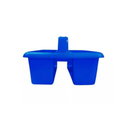 Blue Large Cleaning Caddy Plastic Basket Tote Tidy Tray Handle Carry All Organiser - thumbnail 3