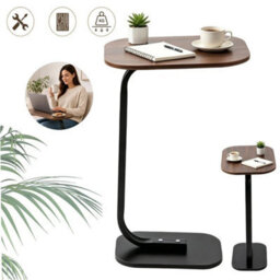 C Shaped Side Table C-Shaped Side Table Portable Corner Small Snack Coffee Table - thumbnail 3