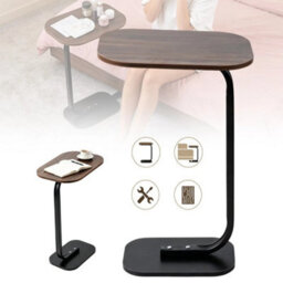 C Shaped Side Table C-Shaped Side Table Portable Corner Small Snack Coffee Table - thumbnail 4