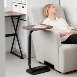 C Shaped Side Table C-Shaped Side Table Portable Corner Small Snack Coffee Table - thumbnail 5