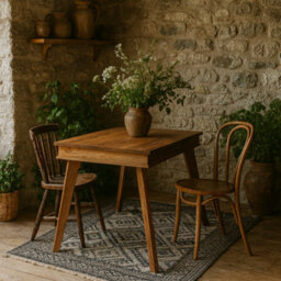 Wyld Haus New York 4-Seater Natural Sheesham Wood Modern Dining Table - thumbnail 2