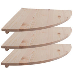 Woodeedoo Triangle Wooden Corner Shelves Pack Of 3 With Visible Supports Wall Mounted Storage Unit 40 X 40 X 1.4 Cm - thumbnail 9