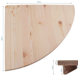 Woodeedoo Triangle Wooden Corner Shelves Pack Of 3 With Visible Supports Wall Mounted Storage Unit 40 X 40 X 1.4 Cm - thumbnail 7