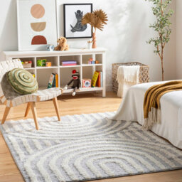 Livabliss Rodos-Modern Grey White Soft Plush Pile Living Bedroom Rug 160 X 213 Cm Easy Care, Non Shedding - thumbnail 2