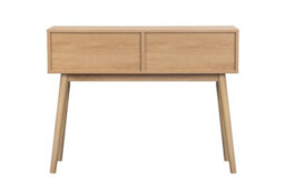 Birlea Croxley Console Table Oak Rattan Hall Dressing Table - thumbnail 5