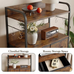 Tiger Stripes Fabric Chest Of Drawers Bedroom Organizer Unit 5 Drawer Dresser - thumbnail 3
