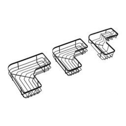 3Pcs Corner Shower Caddy No Drill Rustproof Bathroom Rack Set Metal Baskets Set - thumbnail 6