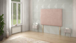 Somnior Beds Somnior  3Ft Doll Single 32 Inches Plush Pink Headboard With Wooden Struts