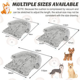 Costway Plush Calming Dog Couch Bed Dog Sofa Bed Anti-Slip Bottom With Washable Cover - thumbnail 2