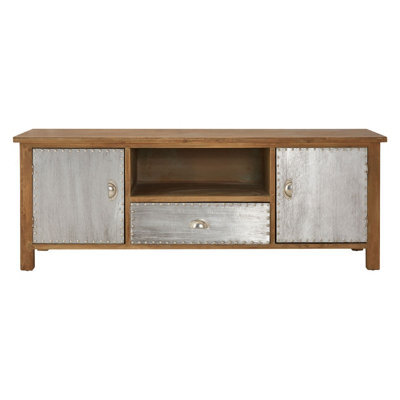 Premier Housewares Interiors By Premier Loft Media Unit, Industrial Television Unit With Storage, Contemporary Media Unit, Media Unit With Storage - image 1