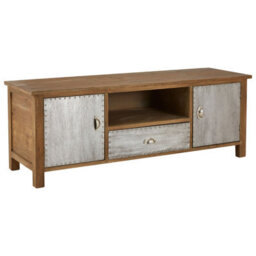 Premier Housewares Interiors By Premier Loft Media Unit, Industrial Television Unit With Storage, Contemporary Media Unit, Media Unit With Storage - thumbnail 2