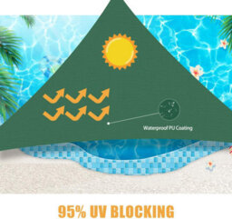 Green 4X4X5.7M Oxford Shade Sail - thumbnail 3