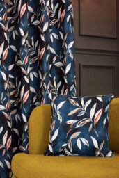 Sundour Madrid - 100% Blackout Thermal Self-Lined Curtains - Eyelet - 100% Polyester (Navy, Filled Cover - 18'' X 18'' (Single)) - thumbnail 5