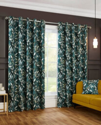 Sundour Madrid - 100% Blackout Thermal Self-Lined Curtains - Eyelet - 100% Polyester (Bottle Green, Cushion Cover - 18'' X 18'' (Single))