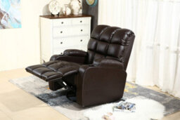 More4Homes Regal 10 In 1 Recliner Chair Rocking Massage Swivel Heated Gaming Bonded Leather Armchair (Brown) - thumbnail 7