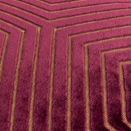 Paoletti Evoke Cut Velvet Feather Filled Cushion, Burgundy, 45 X 45 Cm - thumbnail 4
