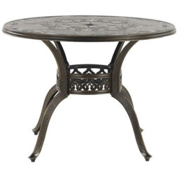 Beliani Garden Dining Set 4 Seater Sapri With Cushions Metal Dark Brown - thumbnail 5