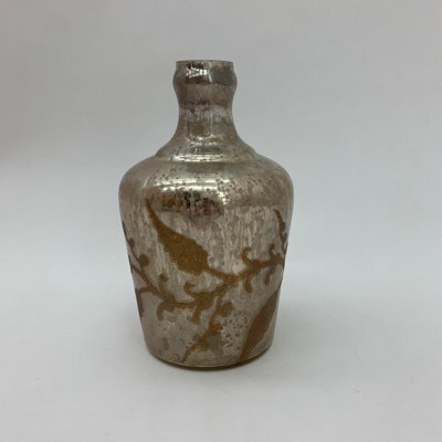 Minster 9 Inch Decorative Vase - Antique Silver Glass - L13 X W13 X H23 Cm - image 1