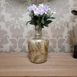 Minster 9 Inch Decorative Vase - Antique Silver Glass - L13 X W13 X H23 Cm - thumbnail 3