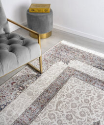 MiHOMEUK Minyatur Premium Quality V0233B Light Vizon/white Abstract Modern Turkish Area Rug - 160 X 230 Cm - thumbnail 2