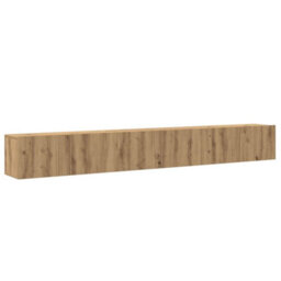 Berkfield 3 Piece Tv Cabinet Set Wall-Mounted Artisan Oak Engineered Wood - thumbnail 2