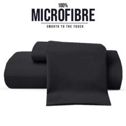 Bedlooms Double Fitted Sheet 25Cm Extra Deep - Soft Microfiber Deep Pocket Elacticated Bed Fitted Sheets Black, 137X190 Cm - thumbnail 8