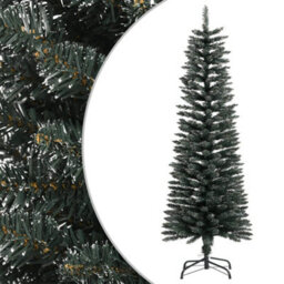 Berkfield Artificial Slim Christmas Tree With Stand Green 120 Cm Pvc - thumbnail 1