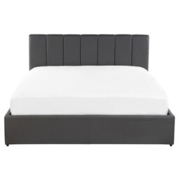 Beliani Ottoman Bed Faux Leather Dreux 160 X 200 Cm (Eu King Size) Dark Grey - thumbnail 9