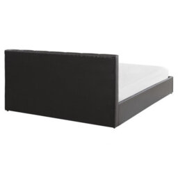 Beliani Ottoman Bed Faux Leather Dreux 160 X 200 Cm (Eu King Size) Dark Grey - thumbnail 8