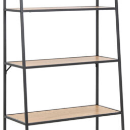 Wyld Haus El Paso Black Metal Ladder Bookcase With 5 Oak-Effect Shelves - thumbnail 6