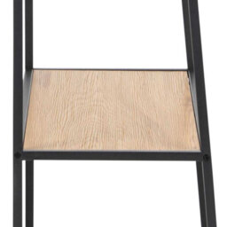 Wyld Haus El Paso Black Metal Ladder Bookcase With 5 Oak-Effect Shelves - thumbnail 7